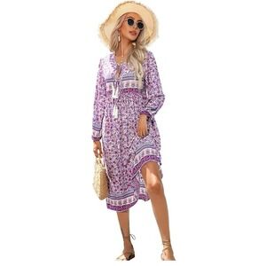 R Vivimos Bloomcore Dress Woman 2XL Boho Hippie Peasant Cottage Prairie‎ Beachy